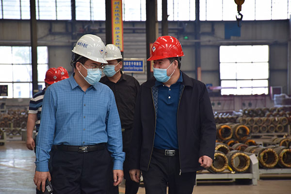 高新区领导王文忠一行到公司视察安全生产工作-公司动态-衡水电机股份